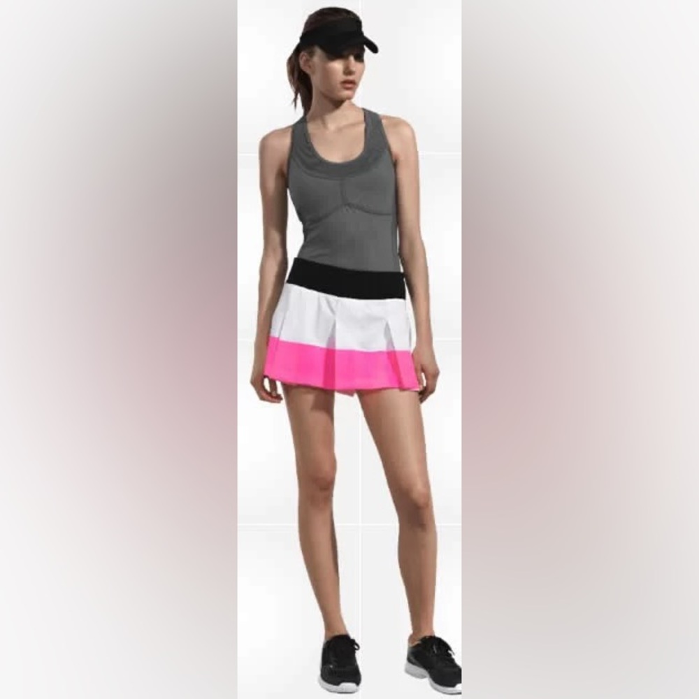 Adidas by Stella McCartney Carolonine Wozniacki US Open Color Block Tennis Skirt